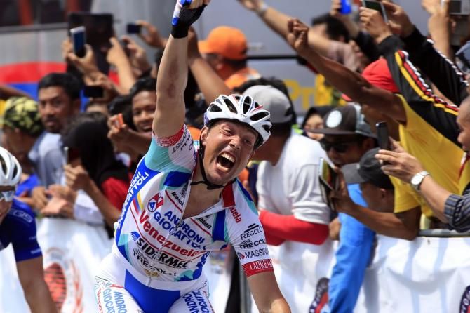 Kenny van Hummel (Androni Giocattoli) celebrates his win