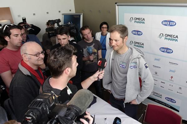 Tom Boonen fields questions from the press about his victory at Tour of Flanders plus this weekend's Paris-Roubaix.