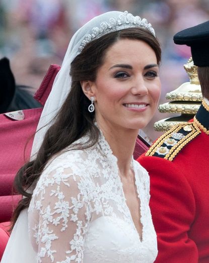 How she wore her hair for her wedding day. 