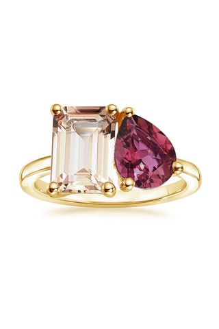 Brilliant Earth Toi Et Moi Morganite and Pink Tourmaline Cocktail Ring