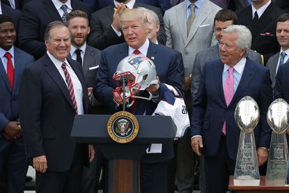 President Trump and New England Patriots. 