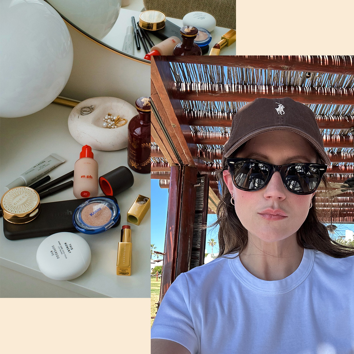 assortment of beauty products