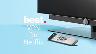 The words 'best VPN for Netflix' next to a television