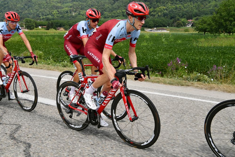 Katusha's Ian Boswell during stage 13 at the Tour de France