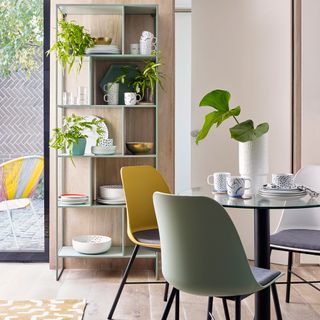 dining area with wooden flooring