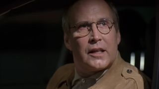 Chevy Chase looking angry on Law & Order