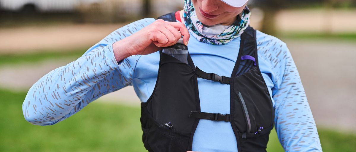 Woman wearing H&amp;M Mesh Running Vest