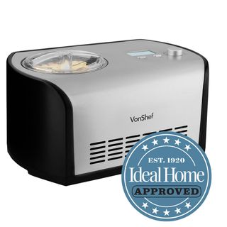 VonShef ice cream maker with Ideal Home Approved Logo