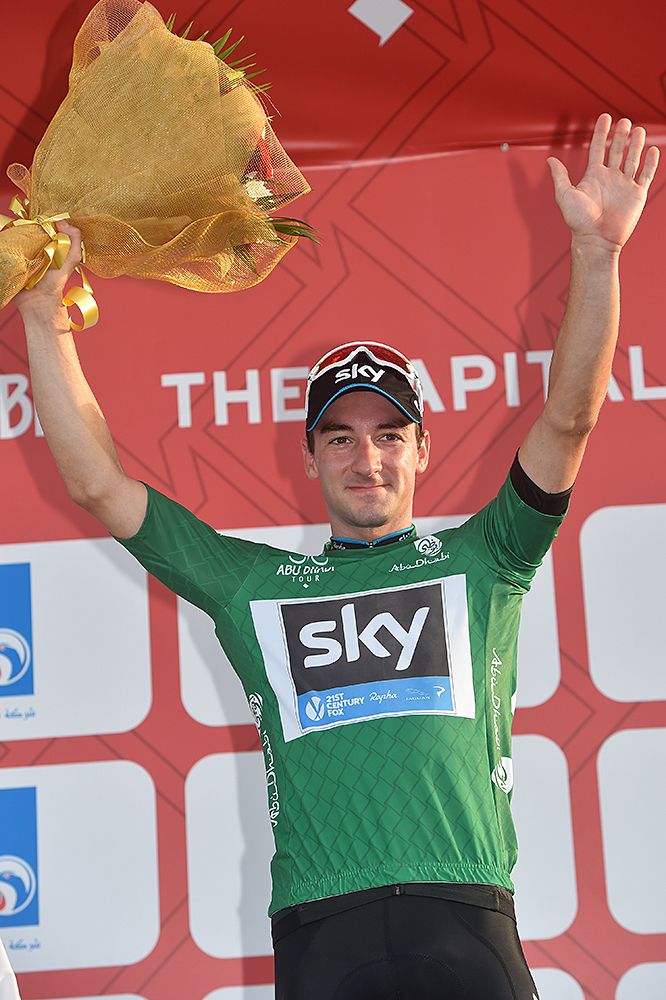 Elia Viviani (Team Sky) leads points classification Abu Dhabi Tour