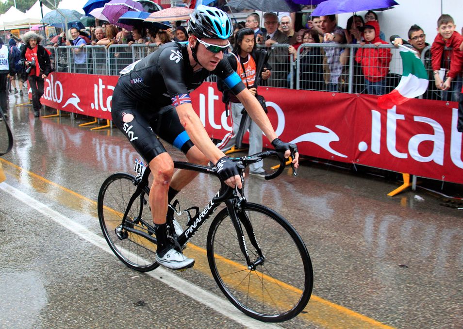 Wiggins suffered through the Giro d'Italia in 2013 before retiring with injury