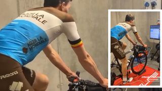This is what a proper riding dungeon looks like, courtesy of AG2R La Mondiale’s Oliver Naesen