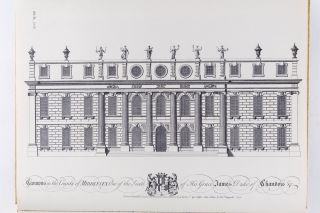 The south front of Cannons, engraved in 1738.