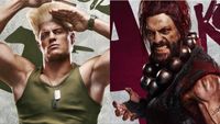 Street Fighter posters of Cody Rhodes as Guile and Roman Reigns as Akuma