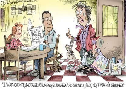 Political cartoon U.S. Thanksgiving GOP tax cuts middle class wealthy