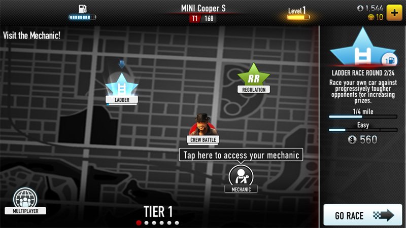 CSR Racing Map