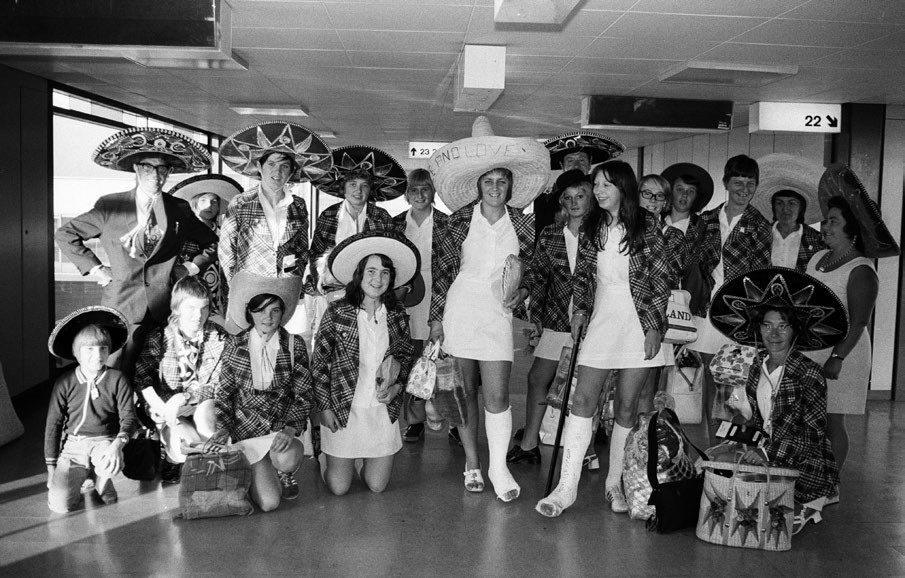 Emms’ mother Janice (circled) at the 1971 World Cup