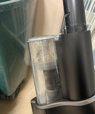 Miele Duoflex dustbin full of pet hair in Bristol ARC