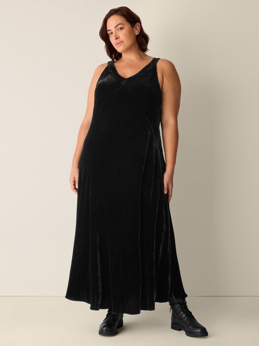 Velvet V-Neck Dress