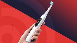 Oral-B IO series, one of the best electric toothbrushes, on TechRadar background