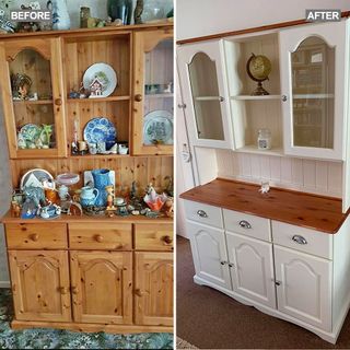 before and after makeover of dresser