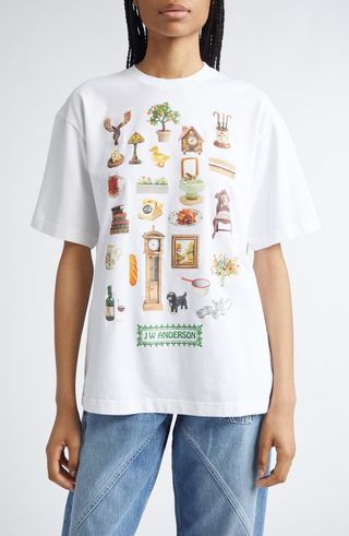 Diorama Oversize Cotton Graphic T-Shirt