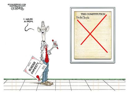 Obama cartoon immigration executive order