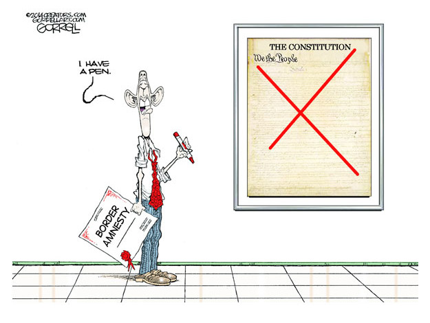 Obama cartoon immigration executive order