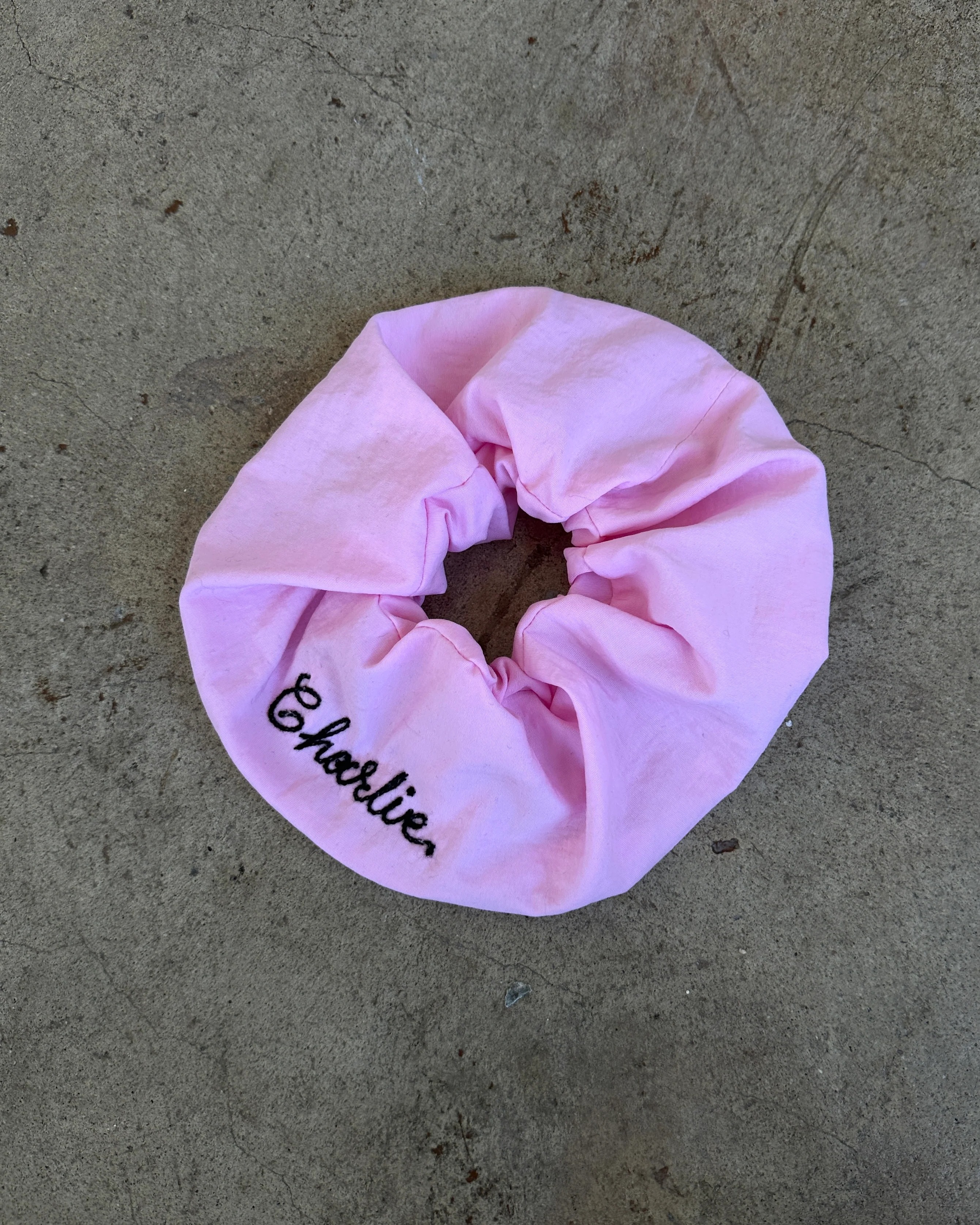 Charlie Beads, Scrunchie Baby Pink