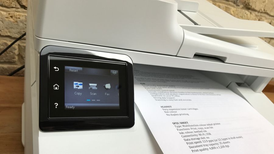 HP LaserJet Pro screen
