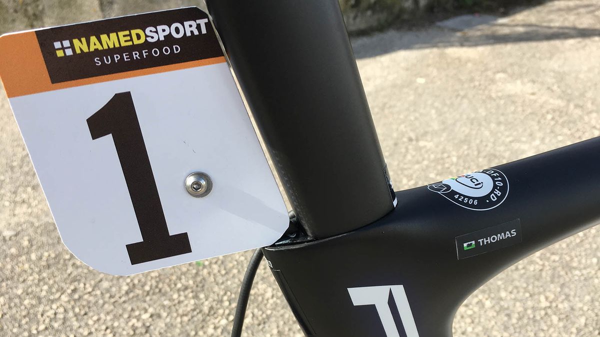 Thomas raced with number 1 at Tirreno-Adriatico