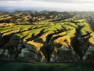 Cape Kidnappers pictured from above