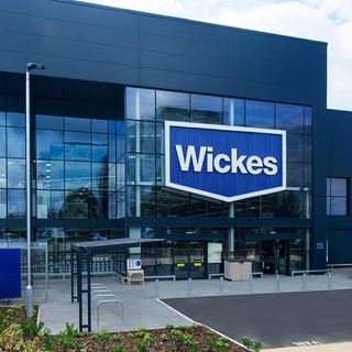 wickes retail company with dark blue building