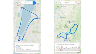 Footpath route planner screenshots