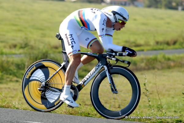 Tony Martin (HTC-Highroad) has two wins in the rainbow jersey already.