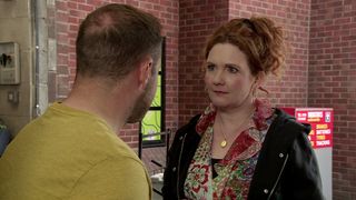 Fiz is disappointed by Tyrone's reaction to her holiday plan.