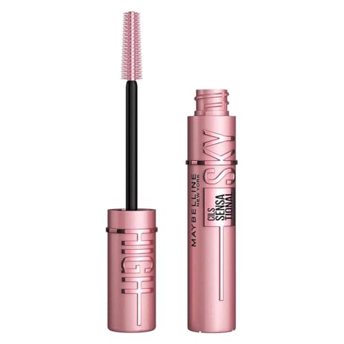 Maybelline New York Lash Sensational Sky High Mascara, Volumising & Lengthening Mascara, Washable Flake-Free Formula Infused With Bamboo Extract & Fibres, 7.2 Ml, Shade: 01, Very Black