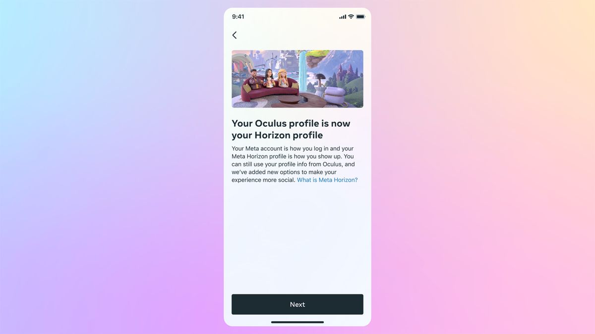 Meta accounts and Meta Horizon profiles