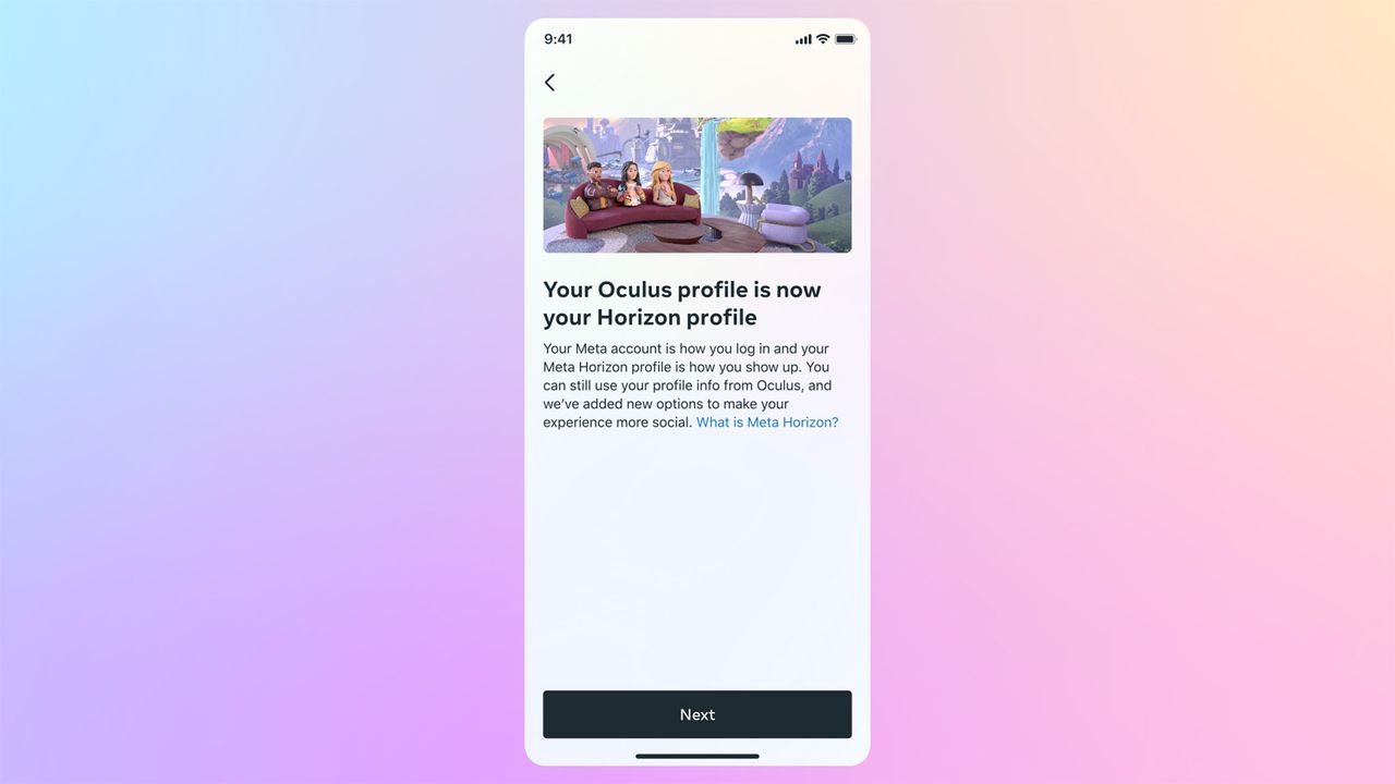 Meta accounts and Meta Horizon profiles