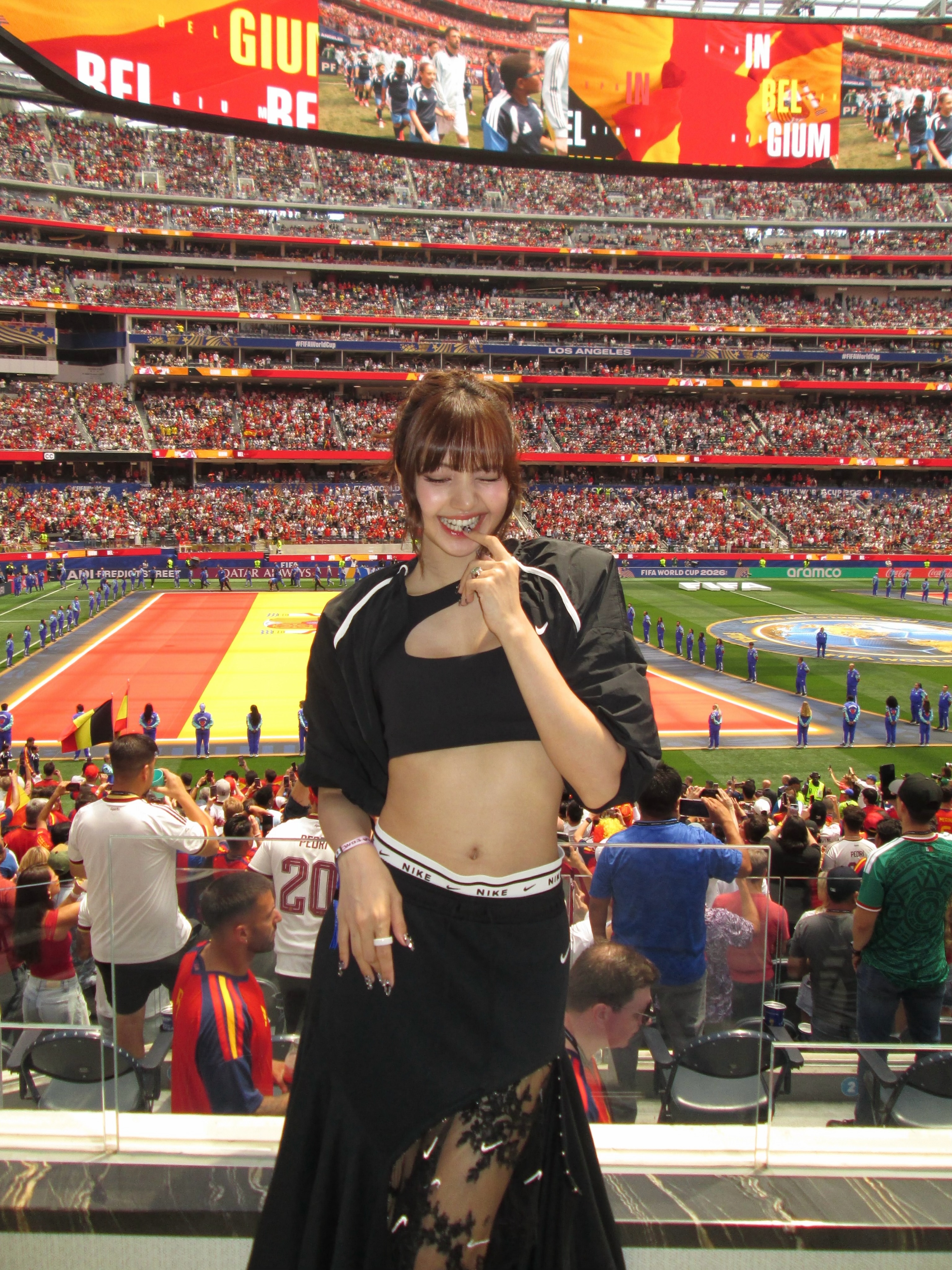 Lisa from Blackpink wore Nike to the 2026 World Cup