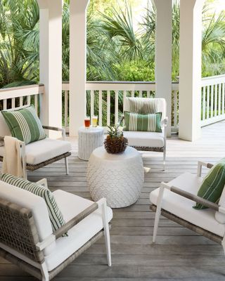 front porch with chairs