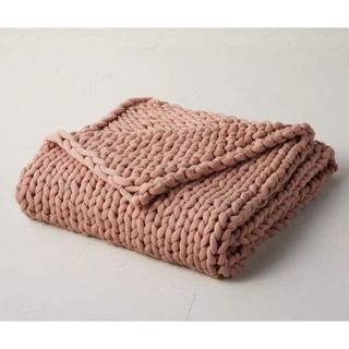 Blush knit weighted blanket