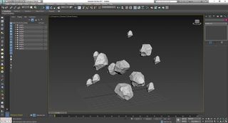 Use the Rock Generator script to quickly sort some rocks out [click the icon in the top-right to enlarge the image]
