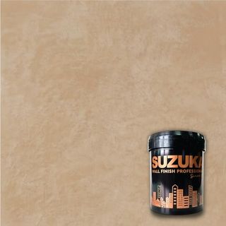 Suzuka Strato structural paint Svl-402, limewash effect paint, matt wall paint, lime plaster, Venetian interior paint, primer and wax top coat included, mushroom beige