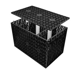 Core Water Soak Away/attenuation Water Drainage Crate Complete With Filtration Membrane Flooding Drainage Control [800mm X500mm X 540mm 0.216m³]