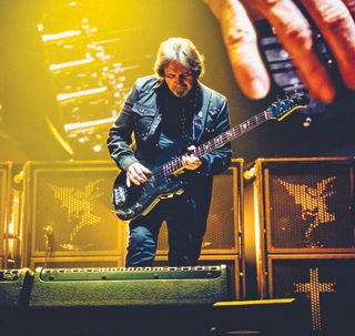 Geezer Butler in action with Black Sabbath on February 4, 2017.
