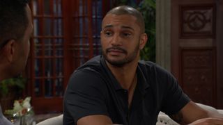 Nathan Owens as Holden looking at someone in The Young and the Restless