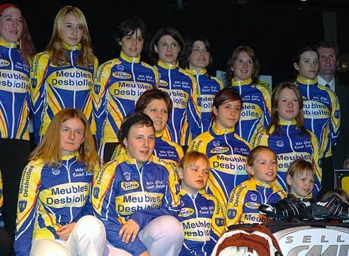 Team Proi F&eacute;minin du Genevois are presented at the Casino of St Julien en Genevois