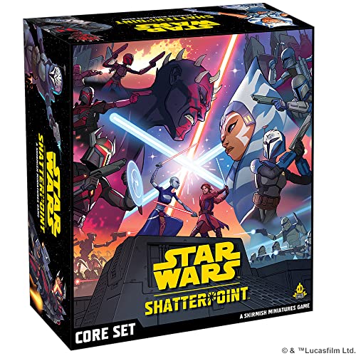 Asmodee Star Wars Shatterpoint Core Set - Unleash the Force in a Galaxy-Wide Adventure, Tabletop Miniatures Strategy Game for Kids and Adults, Ages 14+, 2 Players, 90 Min Playtime