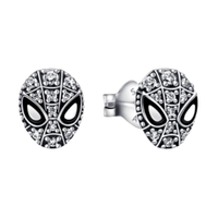 Marvel Spider-Man Mask Pavé Stud Earrings, £55 | Pandora
