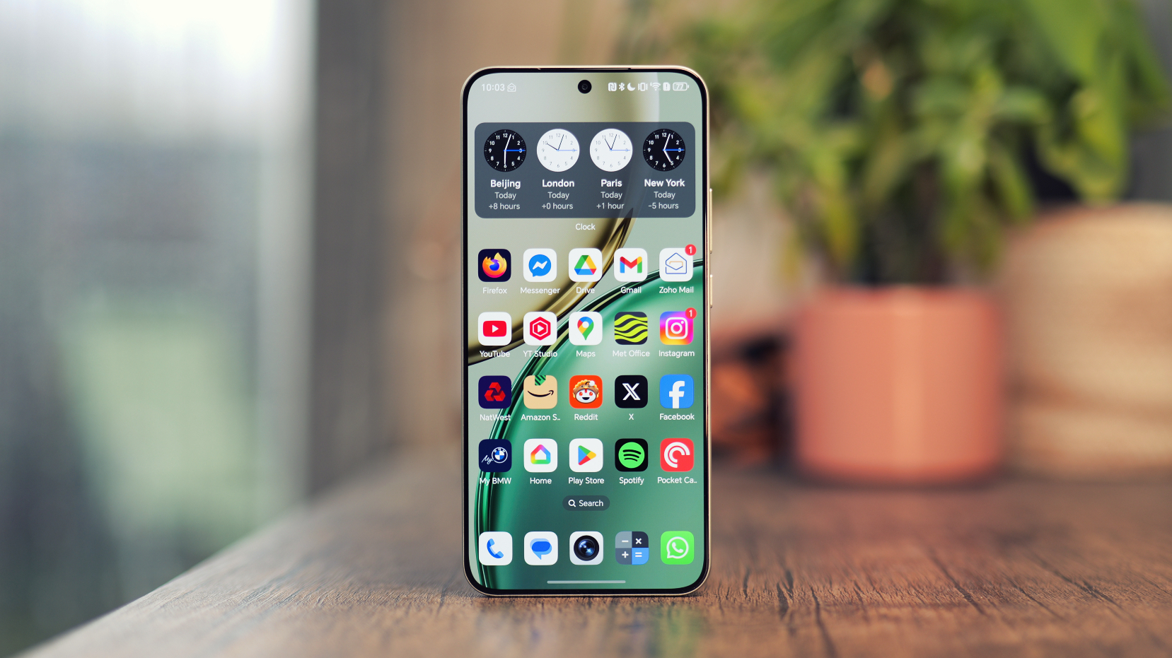 The Honor Magic 8 Lite resting on a table